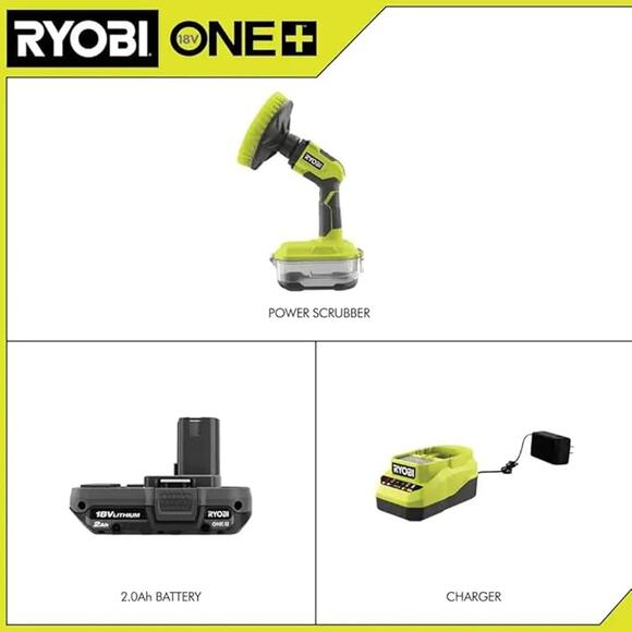 NEW WITH DEFECTS RYOBI ONE+ 18V Cordless Compact Power Scrubber - Tool Only - Picture 3 of 6